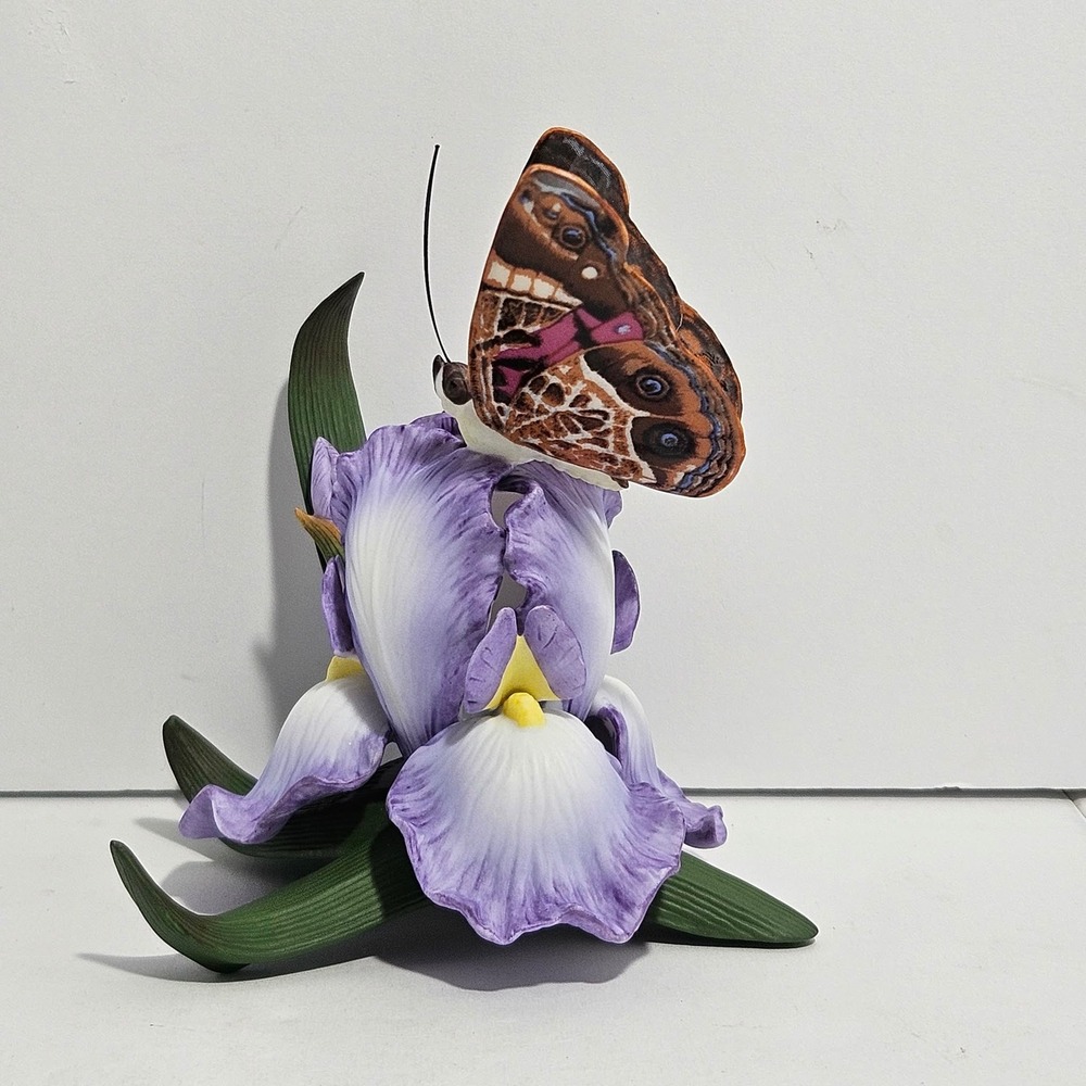 Lenox American Painted Lady Butterfly Iris Fine Porcelain Figurine 1993 NIB